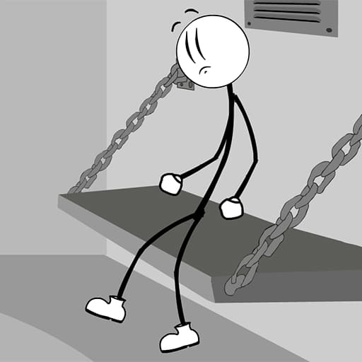 Stickman escapes from prison Image